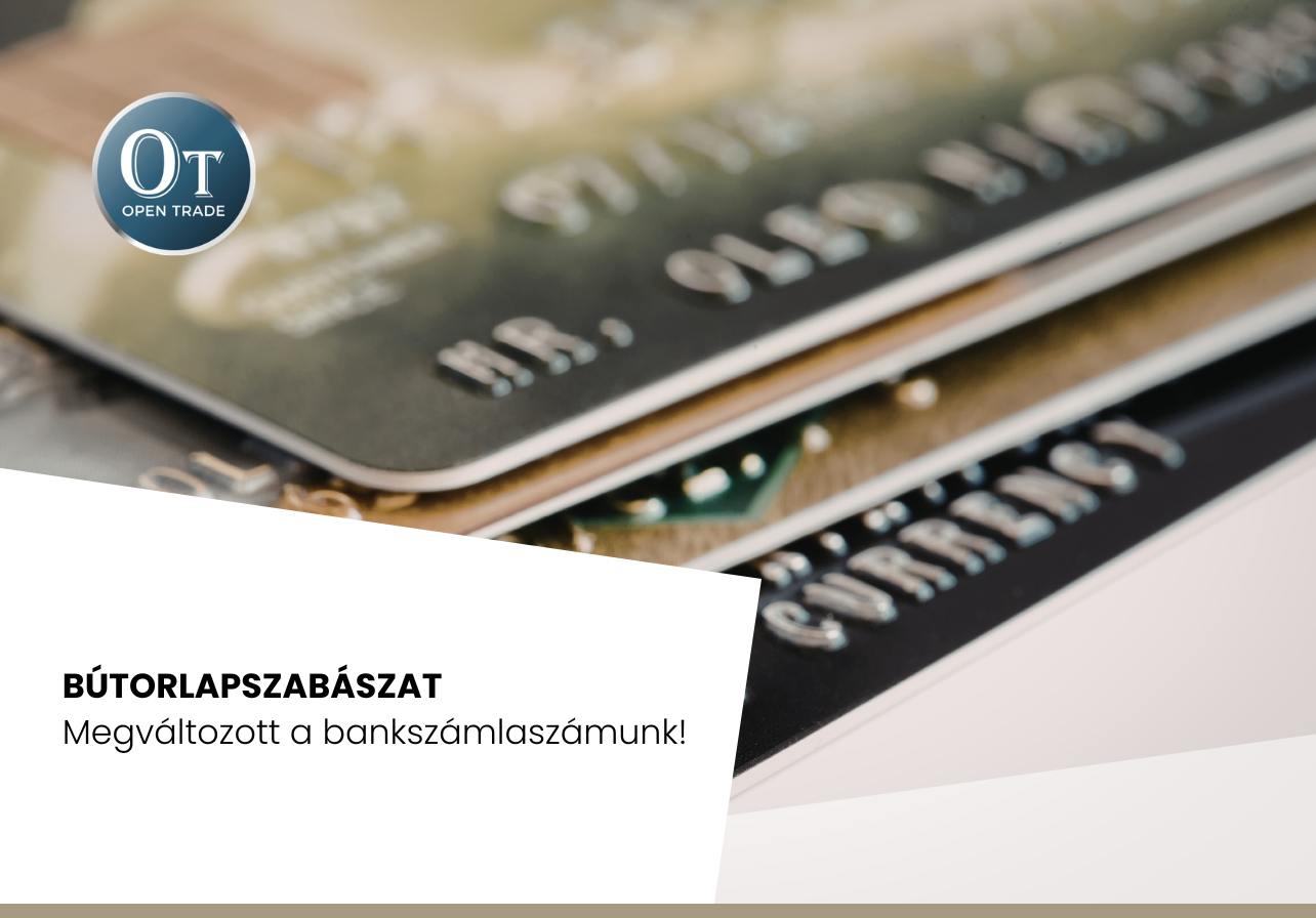 Fontos változás - Megváltozott számlaszámunk