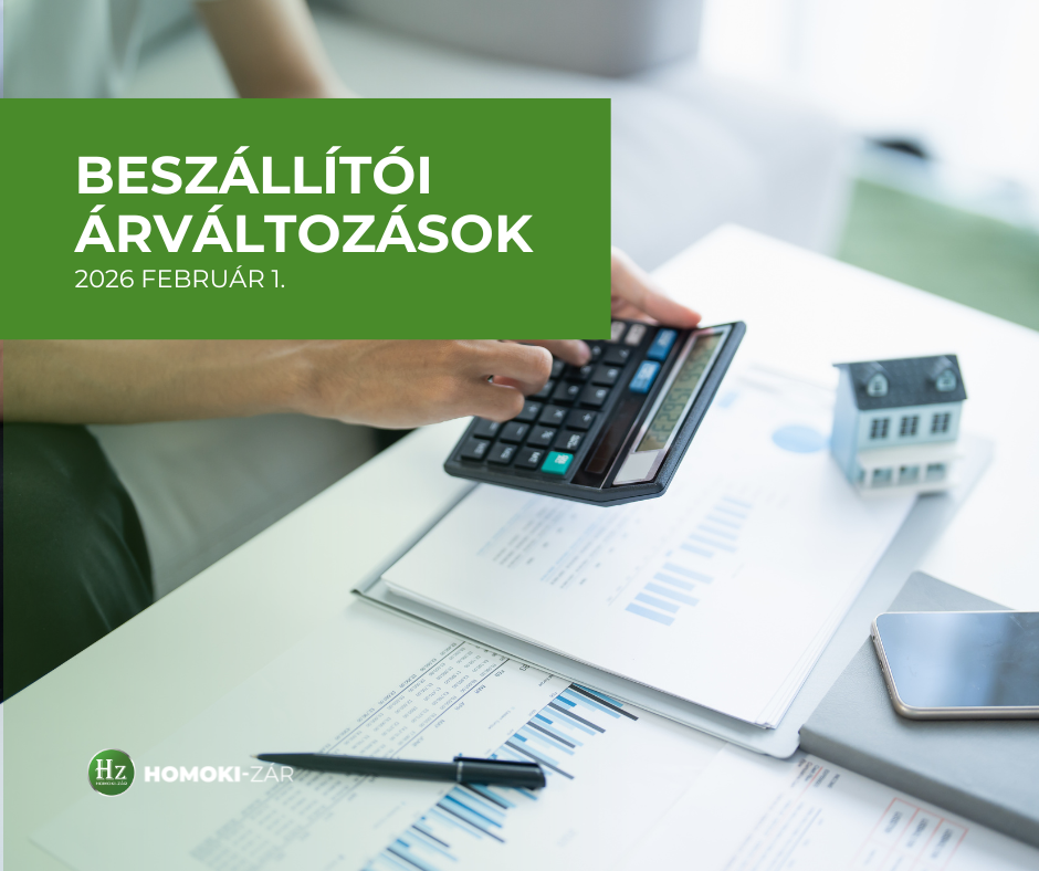 Beszállítói árváltozások – 2026. február 1.